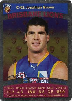 2010 Team Zone AFL Team - Captains Silver #C-02 Jonathan Brown Front